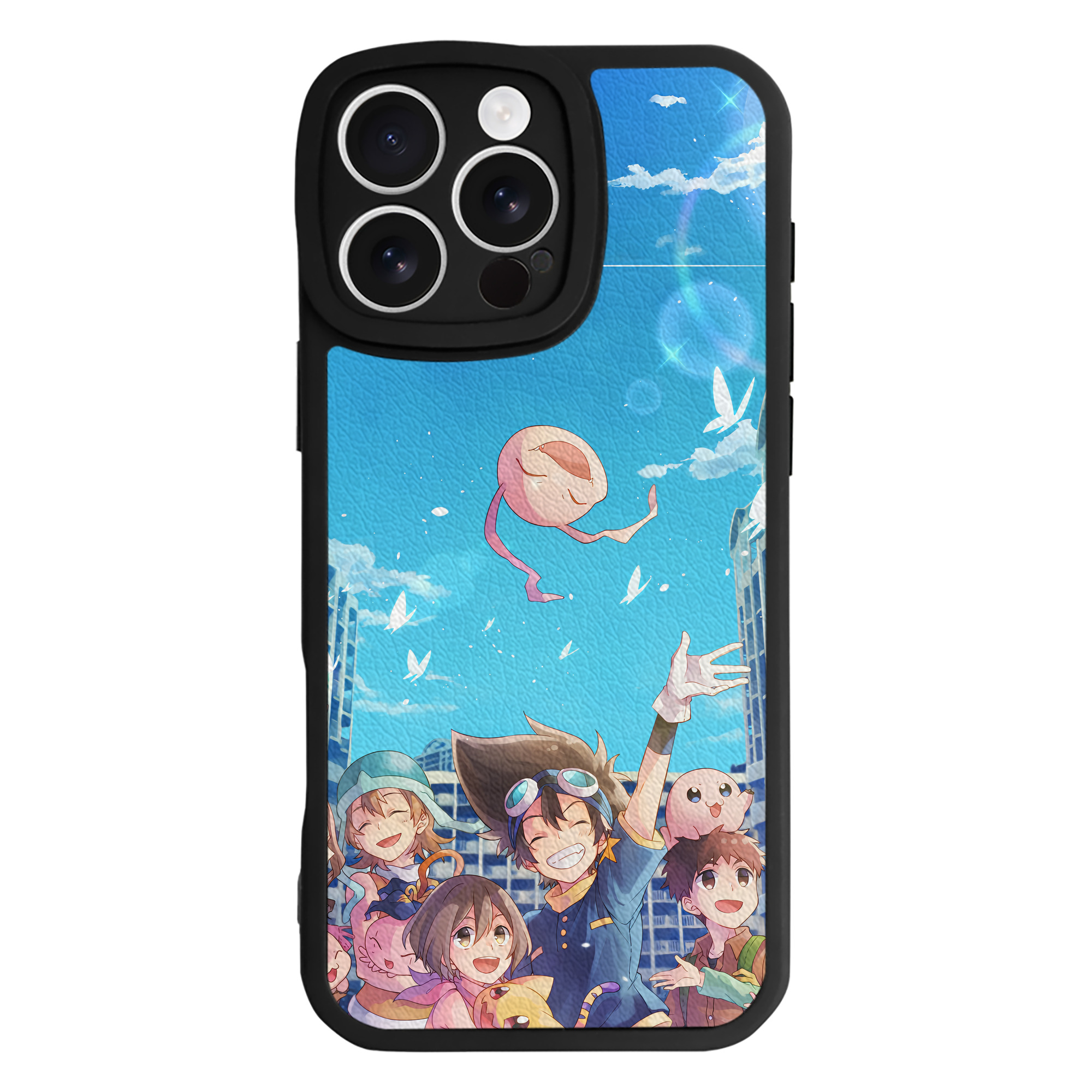 （画像用） Digimon デジタルモンスター/デジモン 【iPhone 16シリーズ対応】シリコンスマホケース（レザー調） 材質：シリコン